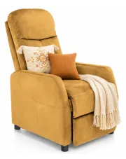 Musztardowy rozkładany fotel wypoczynkowy - Erto 3X w sklepie Edinos.pl