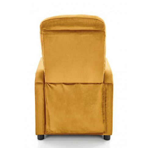 Musztardowy tapicerowany fotel wypoczynkowy Amigos 3X