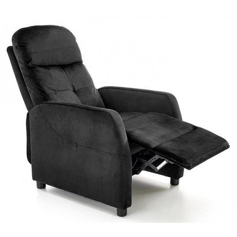 Czarny rozkładany fotel wypoczynkowy Amigos 3X