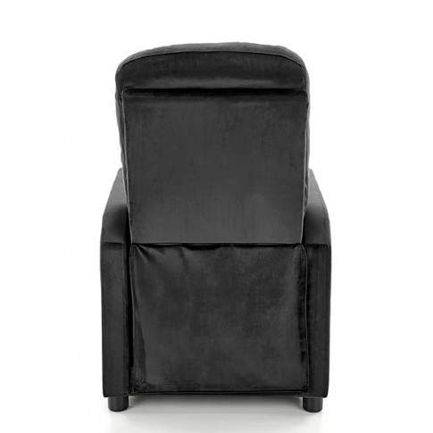 Czarny tapicerowany fotel wypoczynkowy Amigos 3X