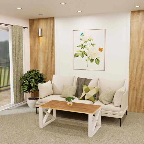 Wizualizacja stolika Fixa 6Z-biały