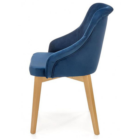 Granatowe krzesło tapicerowane Altex 2X