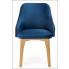 Granatowe tapicerowane welurowe krzesło Altex 2X