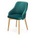 Zielone tapicerowane krzesło drewniane - Altex 2X 