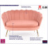 Welurowa różowa sofa muszelka Vimero 4X