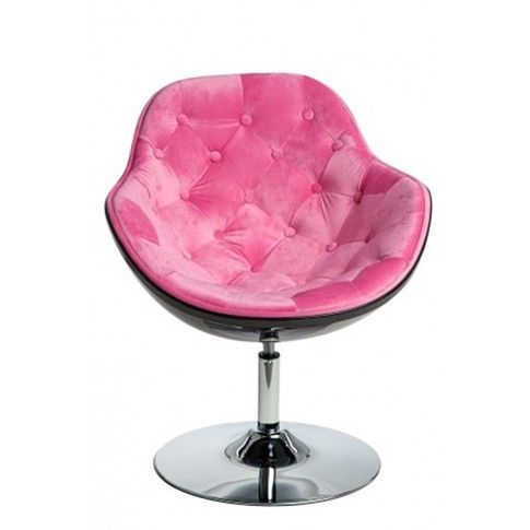 Zdjęcie produktu Fotel wypoczynkowy Ottav - różowo - czarny.
