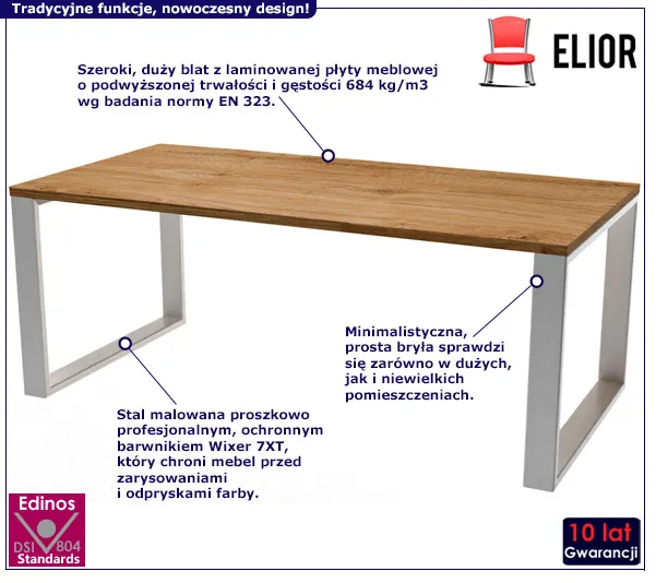 Stolik Rodos 6Z biały: cechy produktu