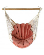 Krzesło brazylijskie z podwójną poduszką brudny róż - Milis 