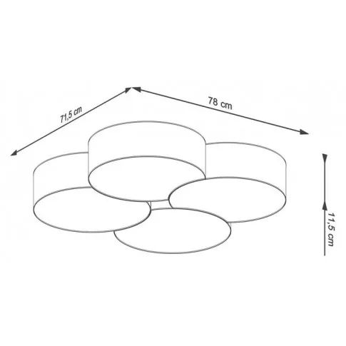 Wymiary plafonu S744-Pinia