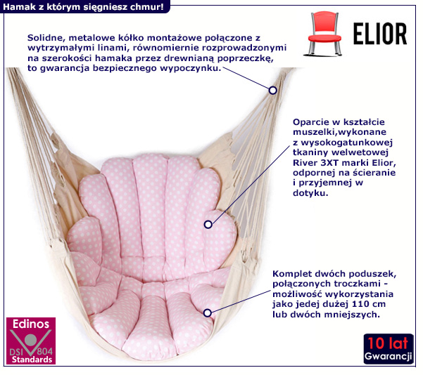 Krzesło brazylisjkie Milis-różowo-biały