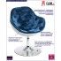 Fotografia Obrotowy fotel wypoczynkowy Ottav - niebiesko-biały z kategorii Fotele do salonu