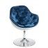 Zdjęcie produktu Obrotowy fotel wypoczynkowy Ottav - niebiesko-biały.