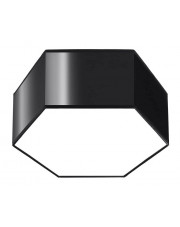 Czarny nowoczesny plafon heksagon 13,5 cm - S748-Kalma