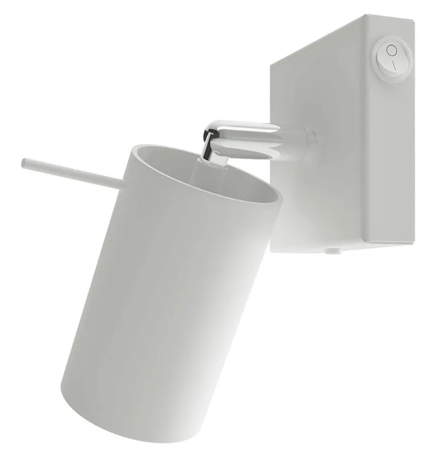 Zdjęcia - Żyrandol / lampa LUMES Biały ruchomy kinkiet tuba z włącznikiem - S754-Rins E24068SL.1024 
