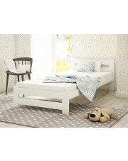 Jednoosobowe łóżko Marsel 90x200 - białe w sklepie Edinos.pl
