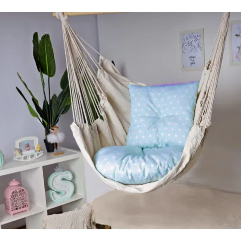 Młodzieżowy hamak Rippi niebiesko biały