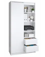 Biały regał półotwarty - Erinti w sklepie Edinos.pl