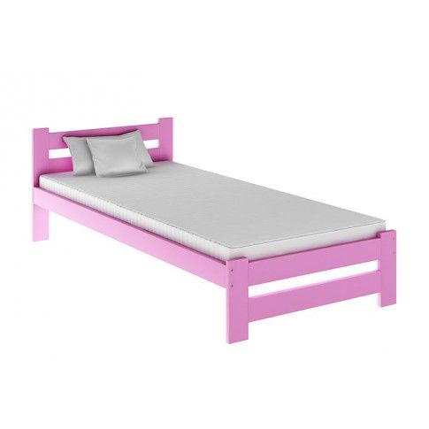 Zdjęcie produktu Pojedyncze łóżko dziewczęce Marsel 90x200 - różowe.