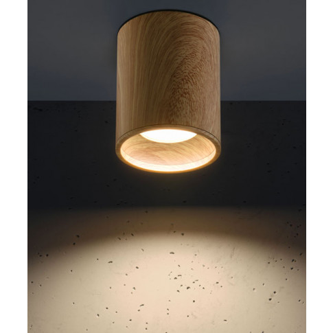 nowoczesna lampa sufitowa drewno wizualizacja k074 mizi