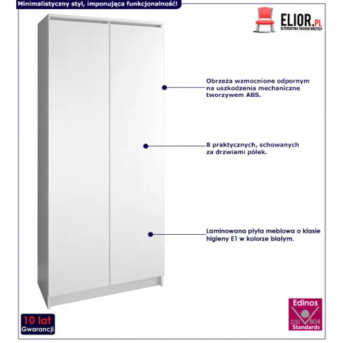 Fotografia Biały regał zamykany - Zona z kategorii Regały