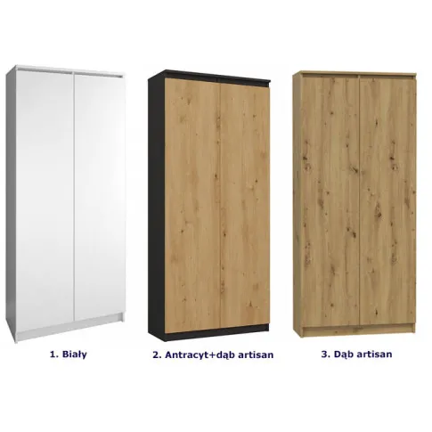 Szczegółowe zdjęcie nr 5 produktu Biały regał zamykany - Zona