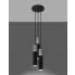 Nowoczesna lampa wisząca na stół czarna + beton S756-Borgis