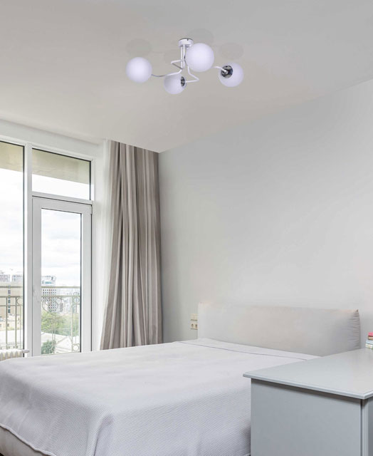 Biała nowoczesna lampa sufitowa 4 kule S757-Lonrix