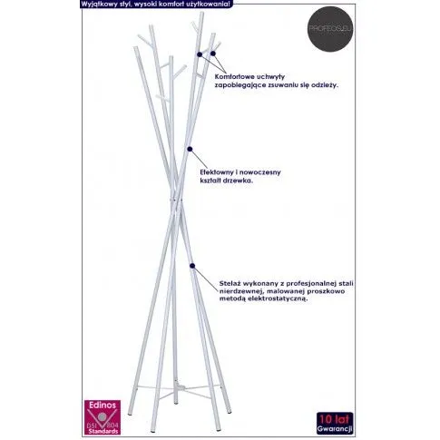 Fotografia Wieszak stojący Uzet 4X - biały z kategorii Meble na ubrania