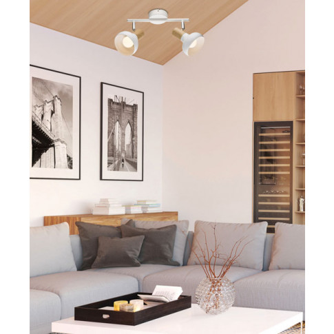 nowoczesny salon z wykorzystniem stylowej bialej lampy sufitowej listwy k096 mirabel