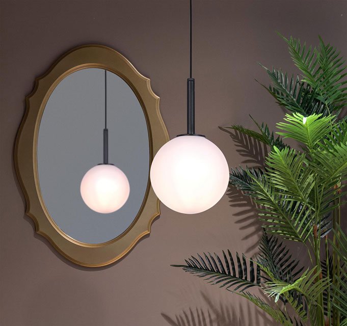 Nowoczesna szklana lampa wisząca na wyspę A130-Mirano