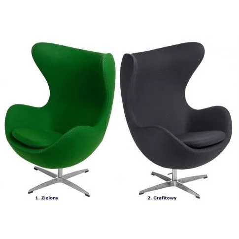 Zdjęcie obrotowy fotel wypoczynkowy jajo Arha 2 grafitowy | Edinos.pl