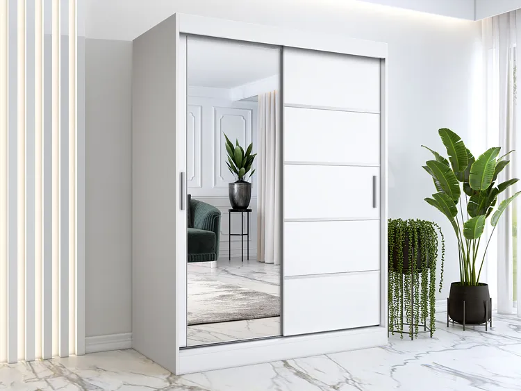 Przesuwna szafa 150 cm z lustrem Ebia 4X