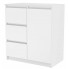 Biała nowoczesna komoda z szufladami i półkami - Vimera 3X