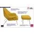 Fotografia Fotel wypoczynkowy z podnóżkiem Gimo - żółty z kategorii Fotele do salonu