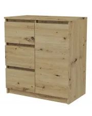 Nowoczesna komoda z szufladami dąb artisan - Vimera 3X w sklepie Edinos.pl