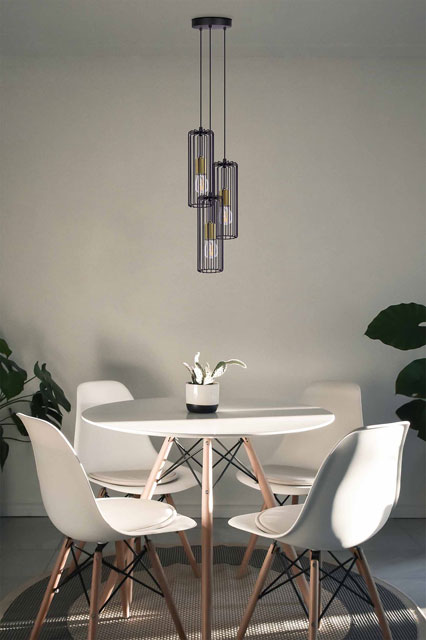 Czarna lampa wisząca w stylu loftowym V720-Moana