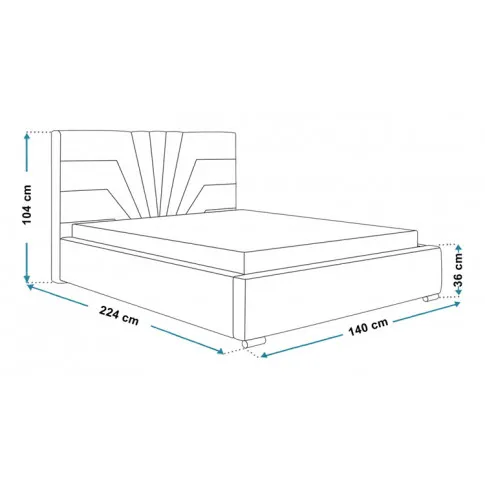 Wymiary łóżka do sypialni 120x200cm Armand
