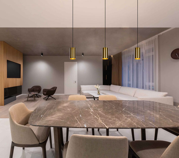 Pojedyncza lampa wisząca tuba nad wyspę S783-Soma