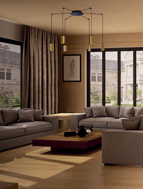 Industrialna lampa wisząca pająk S786-Soma