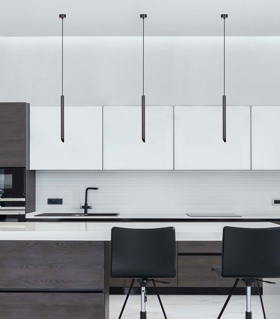 Pojedyncza lampa wisząca tuba sopel nad wyspę S787-Bortox