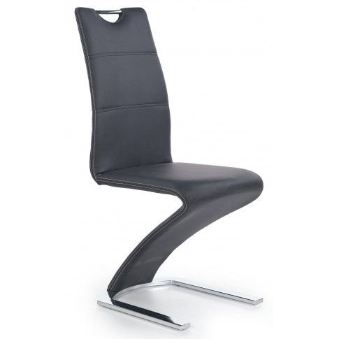 Zdjęcie produktu Czarne krzesło na płozach - Diskin.