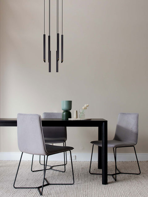 Czarna lampa wisząca sople nad stół S790-Bortox