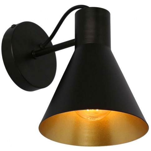 czarny loftowy metalowy kinkiet lampa ścienna k105 rago