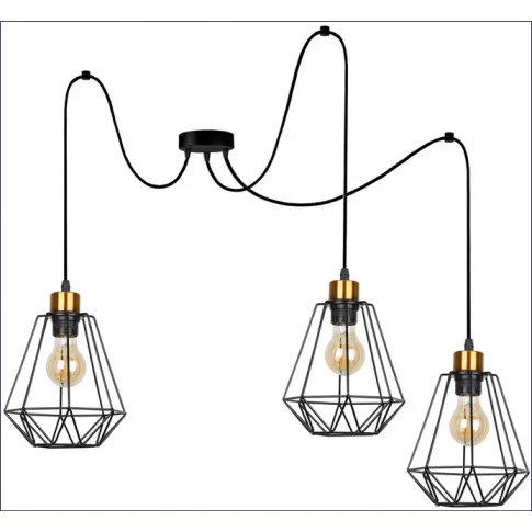 loftowa metalowa druciana potrójna lampa pajak do salonu k113 wigo