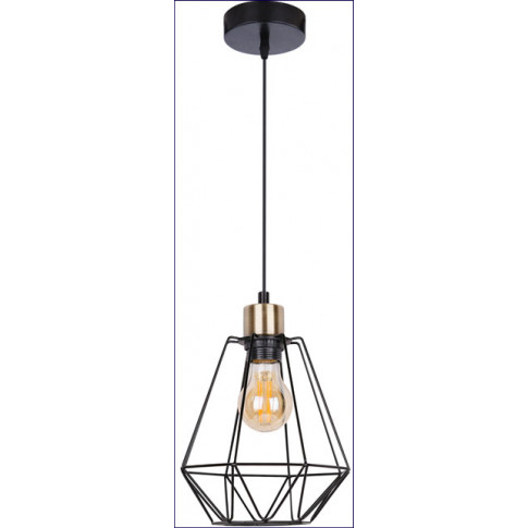 industrialna lampa druciana loftowa metalowa wiszaca pojedyncza wizualizacja k114 wigo
