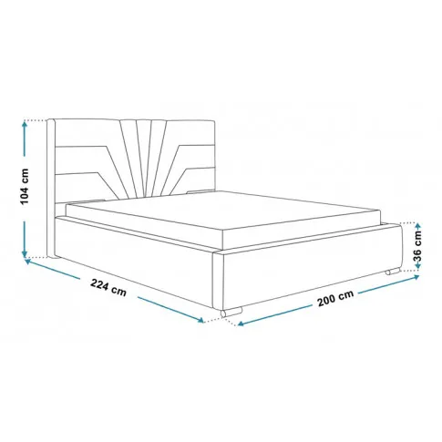 Wymiary łóżka do sypialni 180x200cm Armand