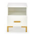 Biało złota modernistyczna szafka nocna Lexa