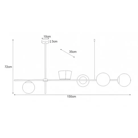 Wymiary lampy S798-Hida