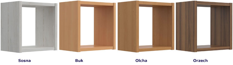 Kolory minimalistycznej półki typu kwadrat do sypialni Baku