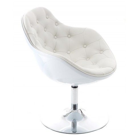 Zdjęcie produktu Obrotowy fotel wypoczynkowy Diksi - biały.